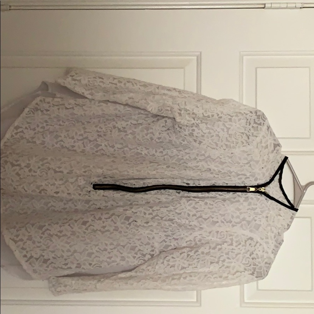 Lace over shirt